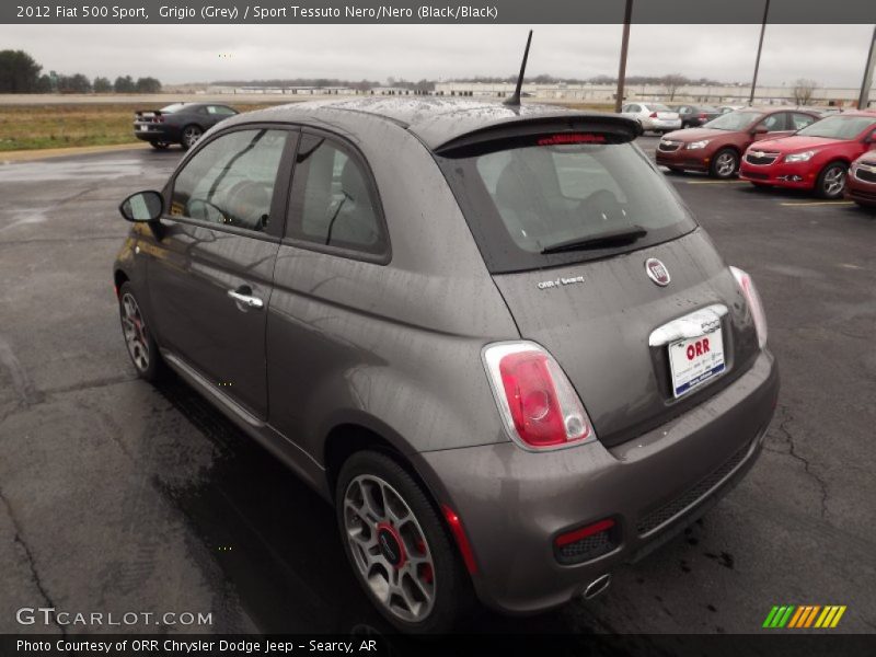 Grigio (Grey) / Sport Tessuto Nero/Nero (Black/Black) 2012 Fiat 500 Sport