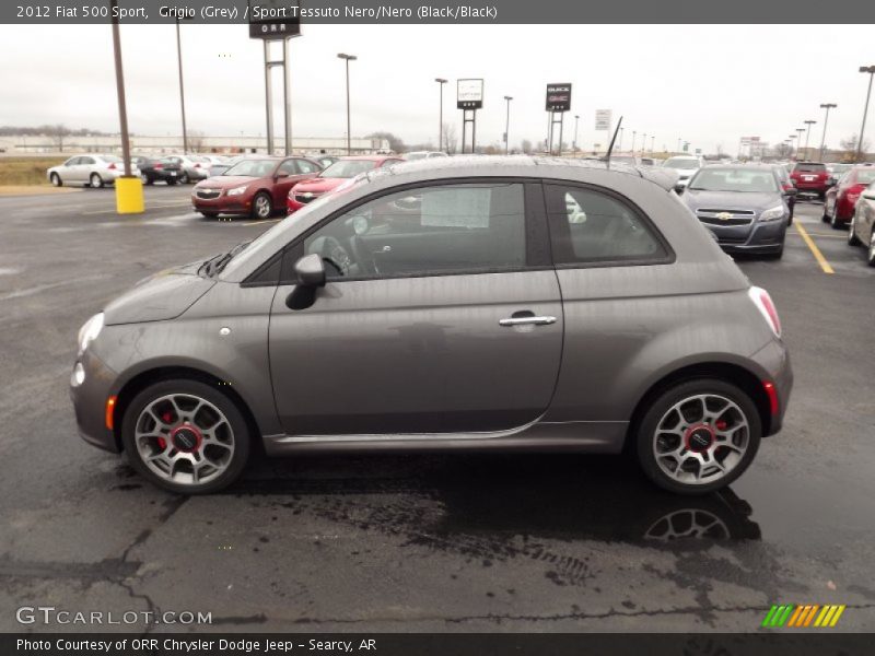 Grigio (Grey) / Sport Tessuto Nero/Nero (Black/Black) 2012 Fiat 500 Sport