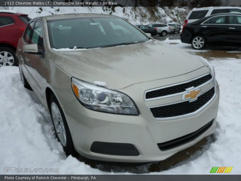 Champagne Silver Metallic / Jet Black 2013 Chevrolet Malibu LT