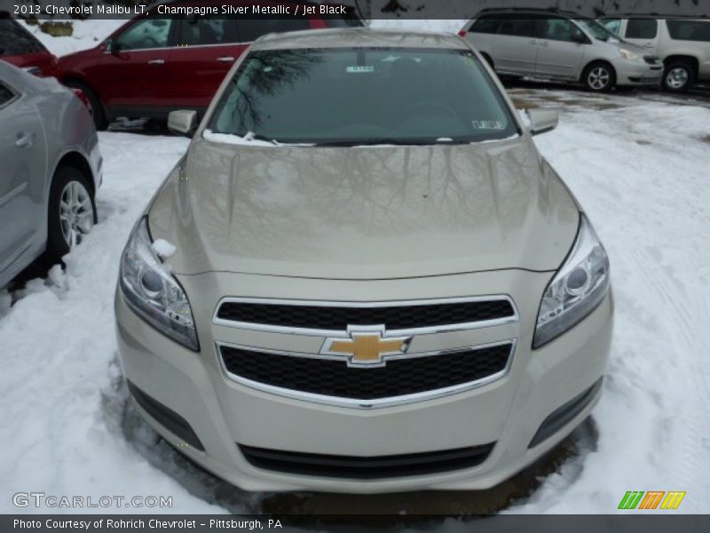 Champagne Silver Metallic / Jet Black 2013 Chevrolet Malibu LT