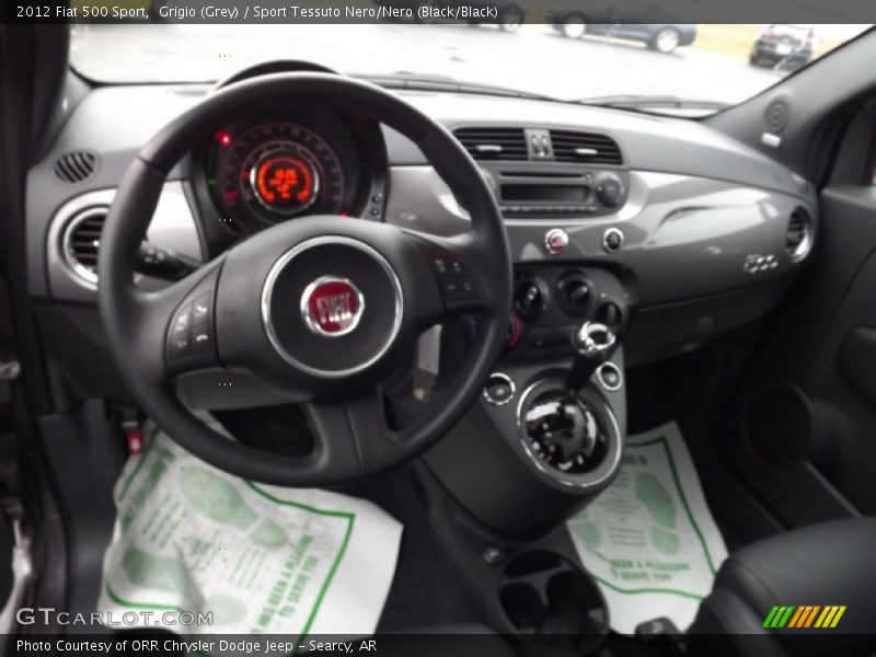 Grigio (Grey) / Sport Tessuto Nero/Nero (Black/Black) 2012 Fiat 500 Sport