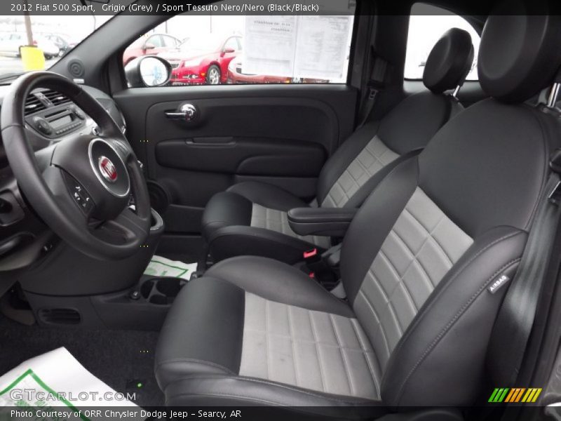 Grigio (Grey) / Sport Tessuto Nero/Nero (Black/Black) 2012 Fiat 500 Sport