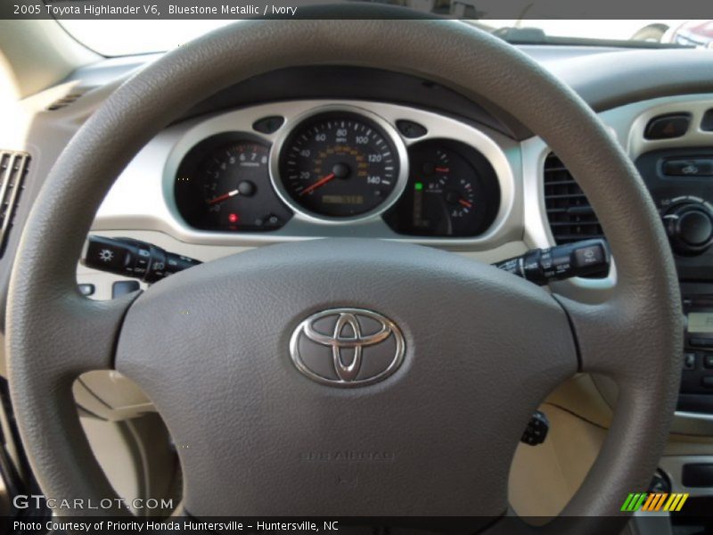 Bluestone Metallic / Ivory 2005 Toyota Highlander V6