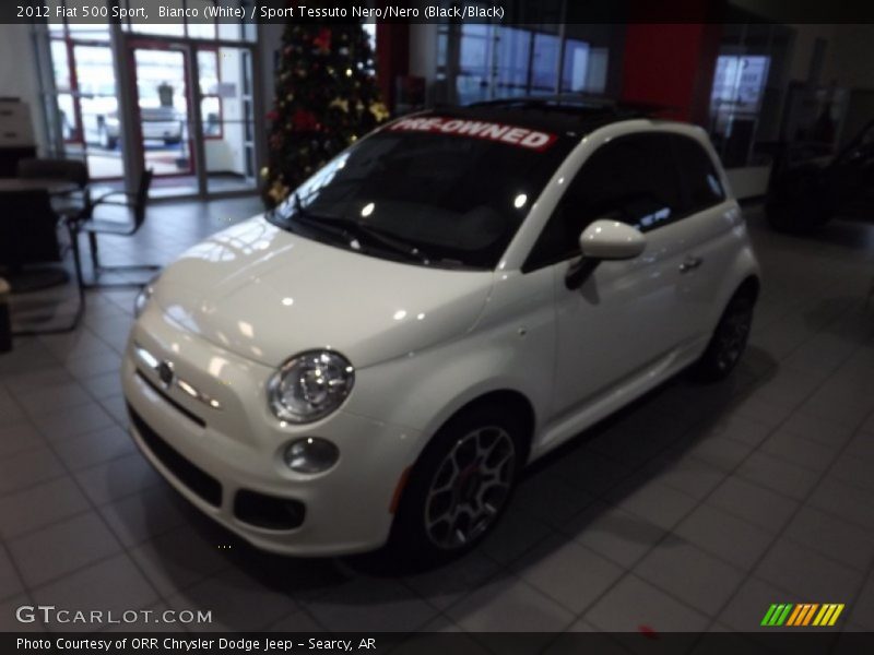 Bianco (White) / Sport Tessuto Nero/Nero (Black/Black) 2012 Fiat 500 Sport