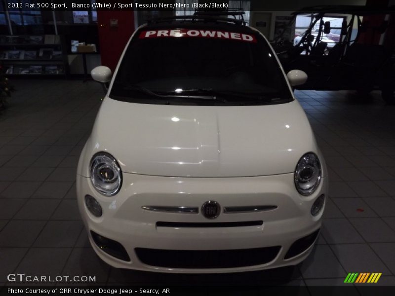 Bianco (White) / Sport Tessuto Nero/Nero (Black/Black) 2012 Fiat 500 Sport