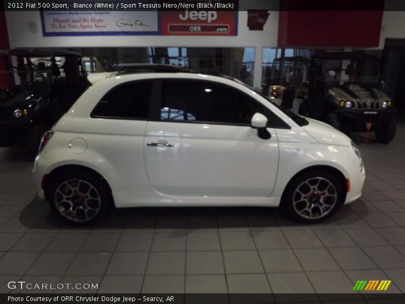 Bianco (White) / Sport Tessuto Nero/Nero (Black/Black) 2012 Fiat 500 Sport