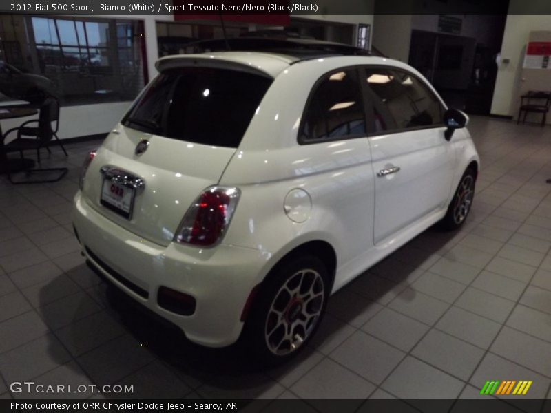 Bianco (White) / Sport Tessuto Nero/Nero (Black/Black) 2012 Fiat 500 Sport