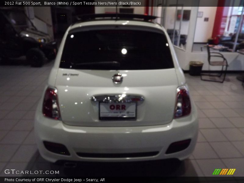 Bianco (White) / Sport Tessuto Nero/Nero (Black/Black) 2012 Fiat 500 Sport