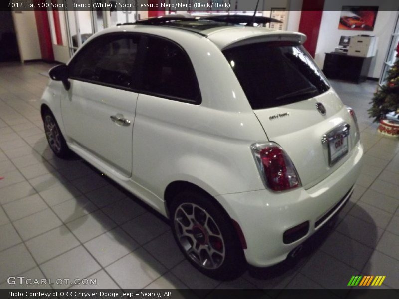 Bianco (White) / Sport Tessuto Nero/Nero (Black/Black) 2012 Fiat 500 Sport