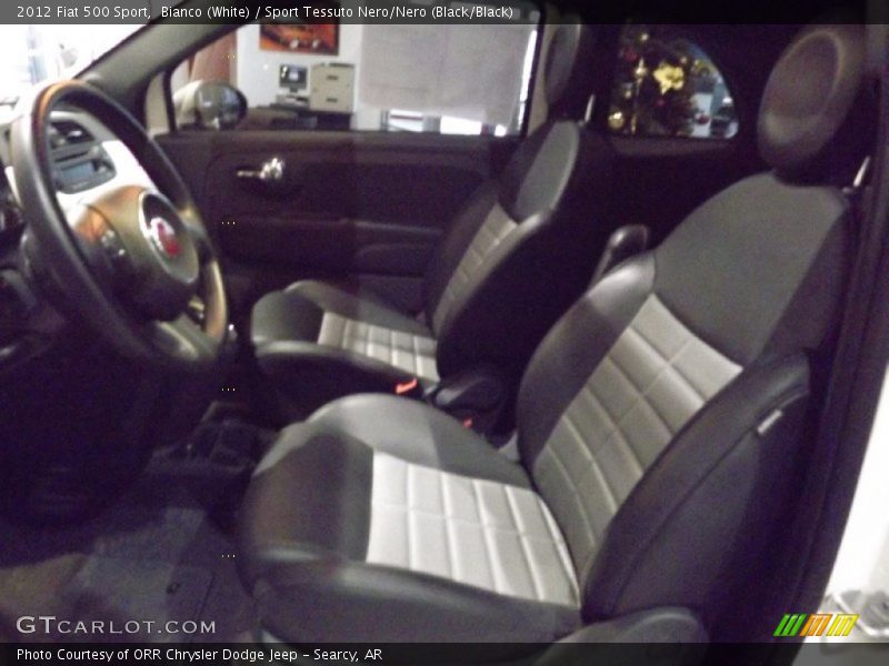 Bianco (White) / Sport Tessuto Nero/Nero (Black/Black) 2012 Fiat 500 Sport