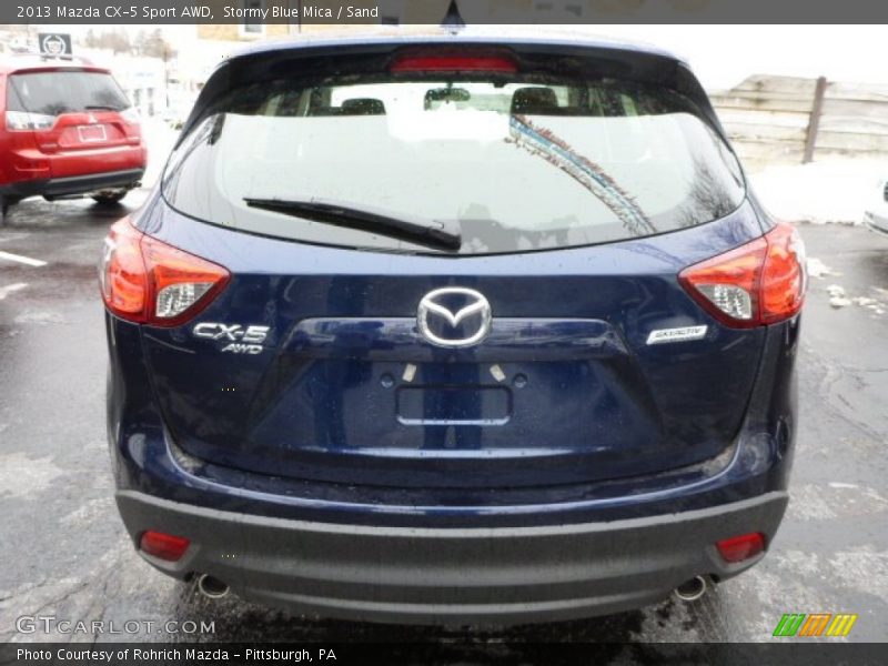 Stormy Blue Mica / Sand 2013 Mazda CX-5 Sport AWD