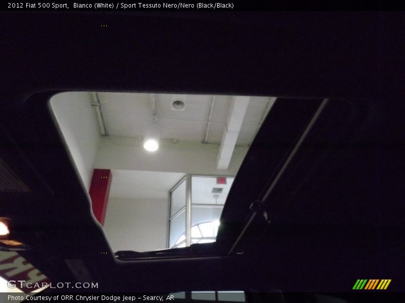 Bianco (White) / Sport Tessuto Nero/Nero (Black/Black) 2012 Fiat 500 Sport