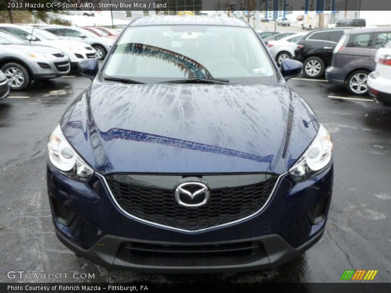 Stormy Blue Mica / Sand 2013 Mazda CX-5 Sport AWD