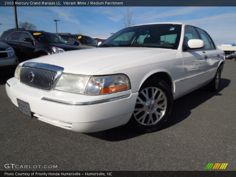 Vibrant White / Medium Parchment 2003 Mercury Grand Marquis LS