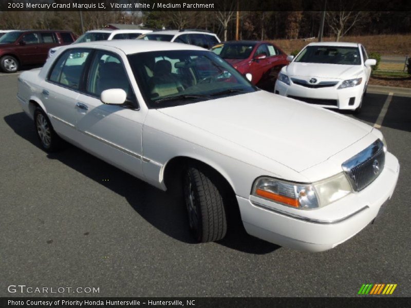 Vibrant White / Medium Parchment 2003 Mercury Grand Marquis LS
