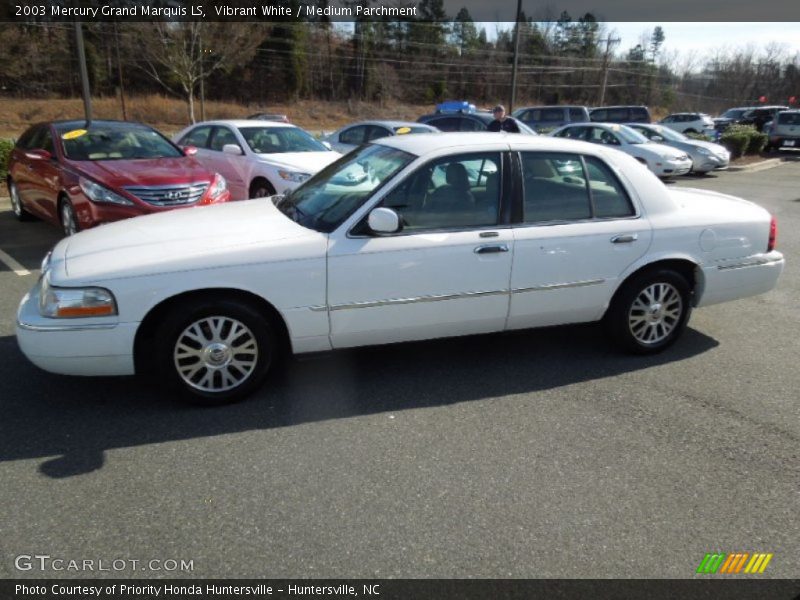 Vibrant White / Medium Parchment 2003 Mercury Grand Marquis LS