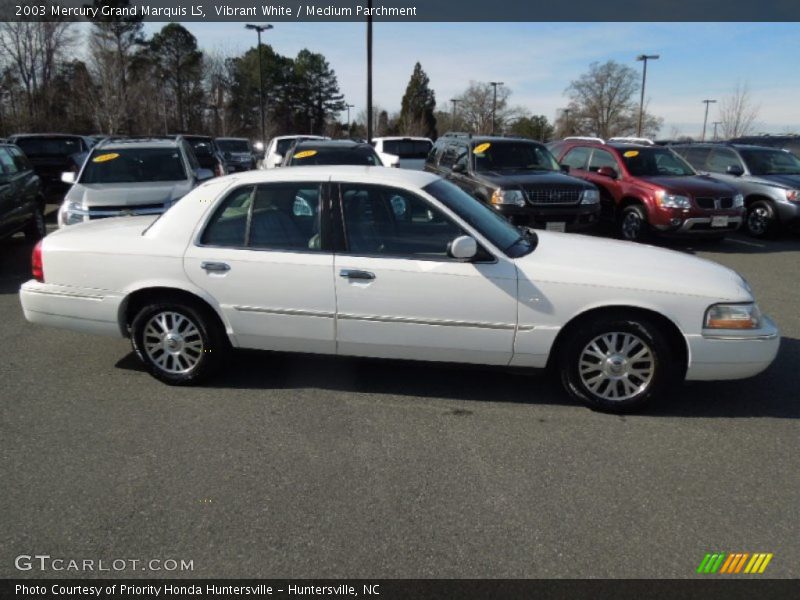 Vibrant White / Medium Parchment 2003 Mercury Grand Marquis LS