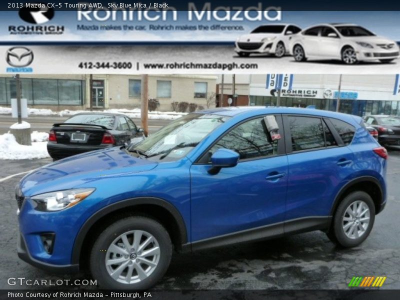 Sky Blue Mica / Black 2013 Mazda CX-5 Touring AWD