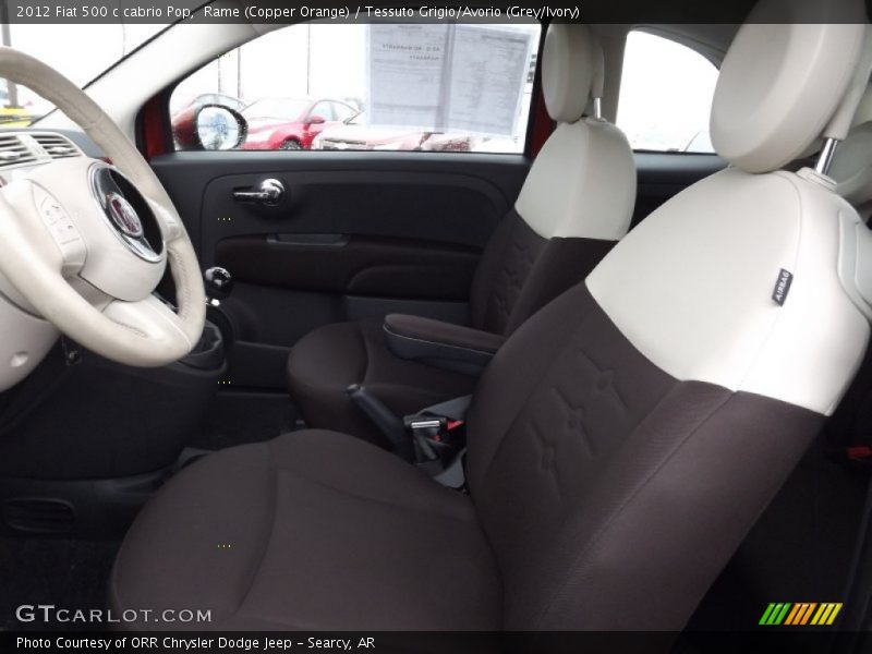 Rame (Copper Orange) / Tessuto Grigio/Avorio (Grey/Ivory) 2012 Fiat 500 c cabrio Pop