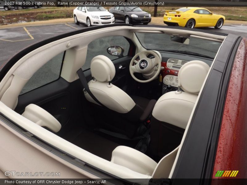 Rame (Copper Orange) / Tessuto Grigio/Avorio (Grey/Ivory) 2012 Fiat 500 c cabrio Pop