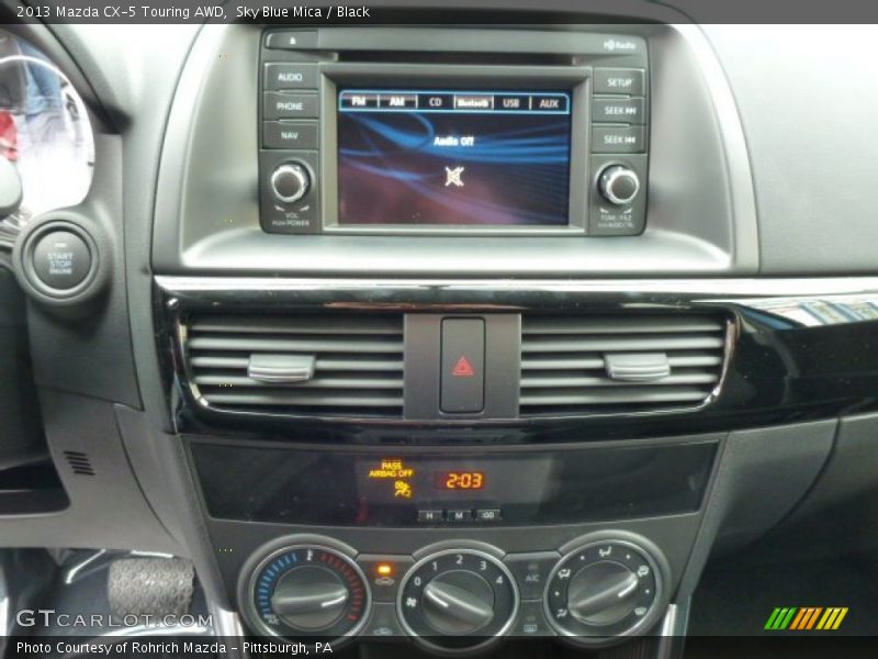 Sky Blue Mica / Black 2013 Mazda CX-5 Touring AWD