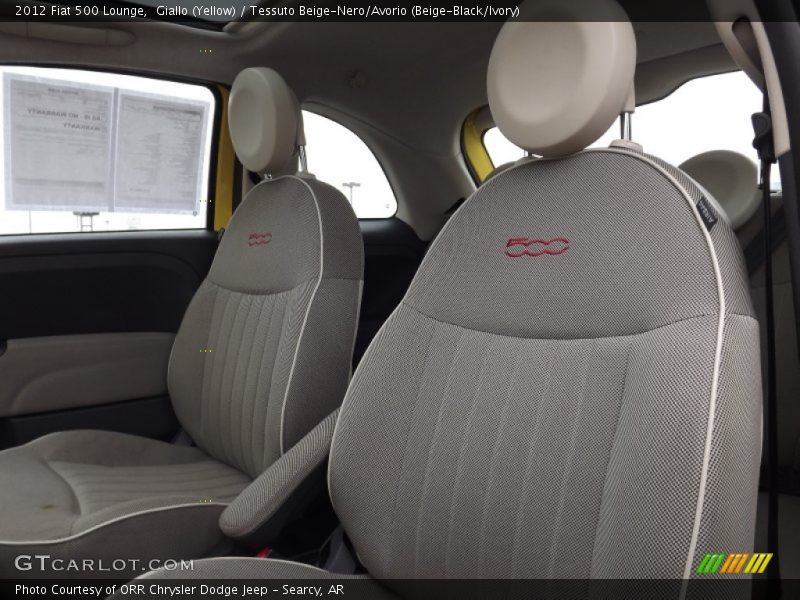 Giallo (Yellow) / Tessuto Beige-Nero/Avorio (Beige-Black/Ivory) 2012 Fiat 500 Lounge