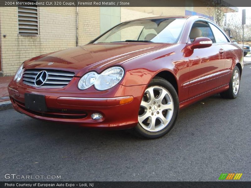 Firemist Red Metallic / Stone 2004 Mercedes-Benz CLK 320 Coupe