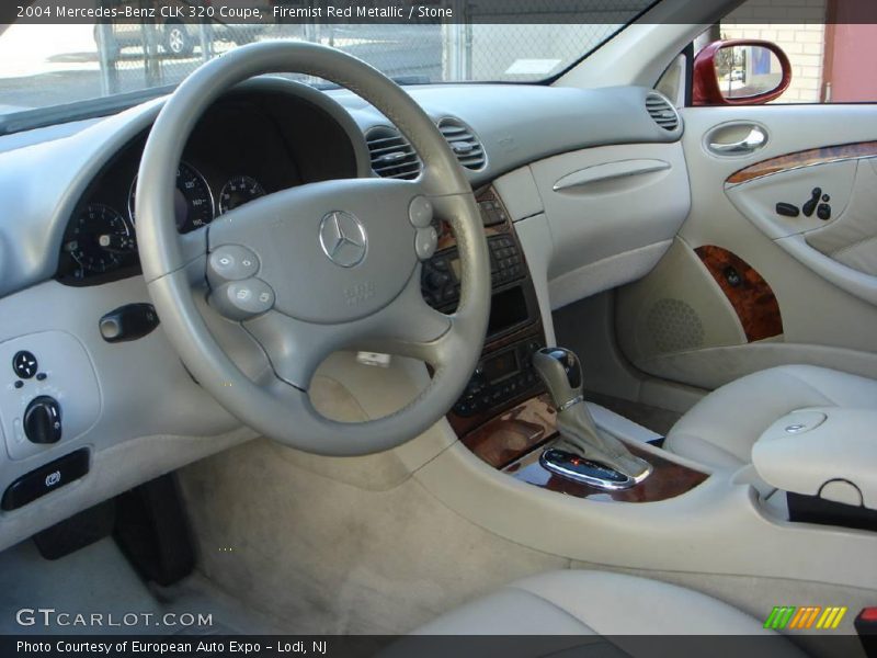 Firemist Red Metallic / Stone 2004 Mercedes-Benz CLK 320 Coupe
