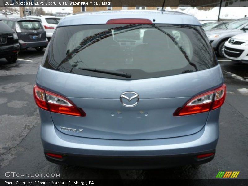 Clear Water Blue Mica / Black 2013 Mazda MAZDA5 Sport