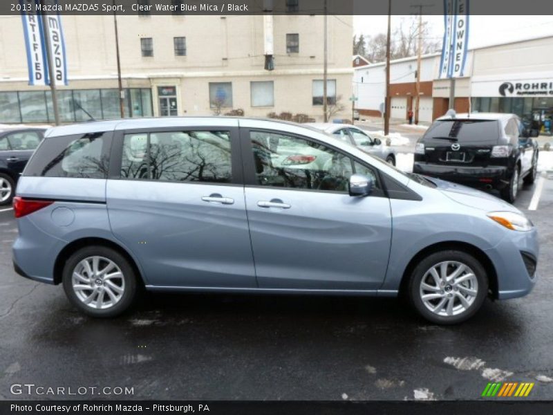 Clear Water Blue Mica / Black 2013 Mazda MAZDA5 Sport