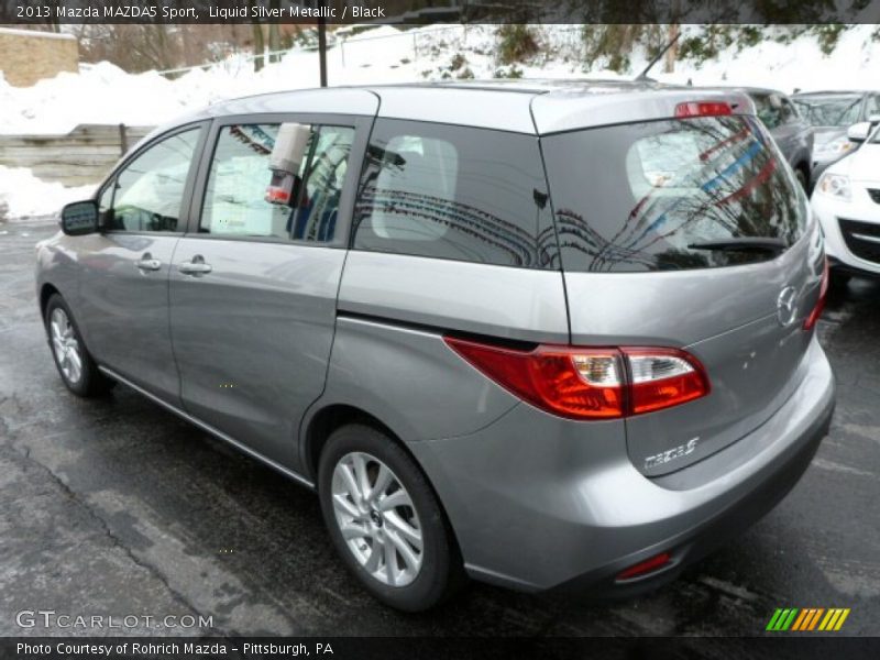 Liquid Silver Metallic / Black 2013 Mazda MAZDA5 Sport