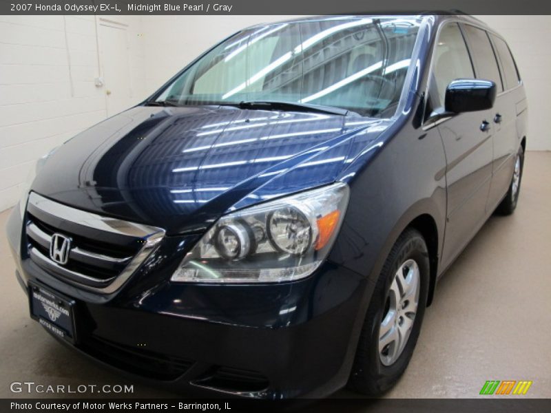 Midnight Blue Pearl / Gray 2007 Honda Odyssey EX-L