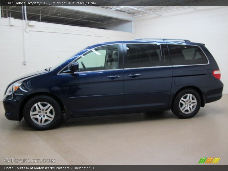 Midnight Blue Pearl / Gray 2007 Honda Odyssey EX-L