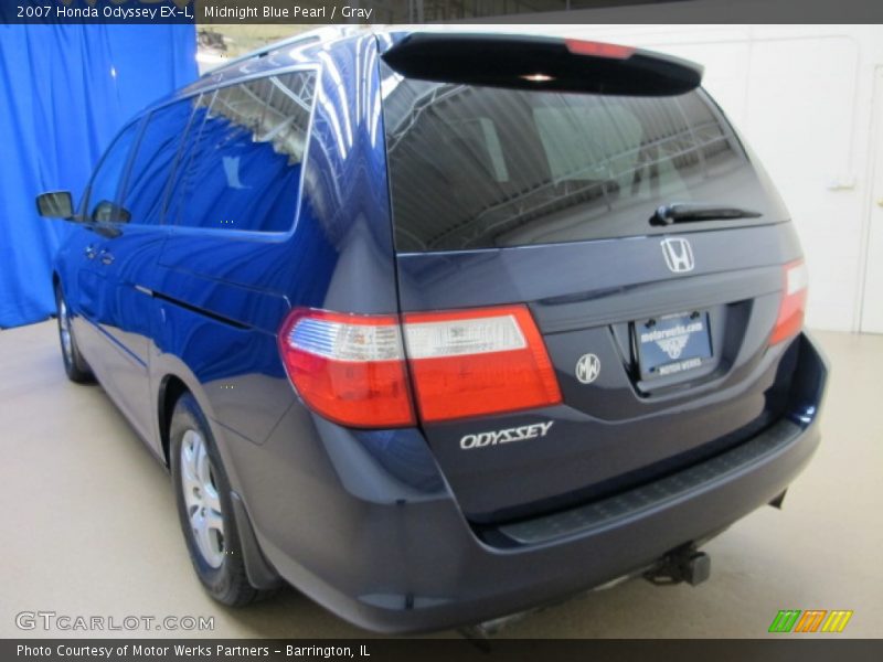Midnight Blue Pearl / Gray 2007 Honda Odyssey EX-L