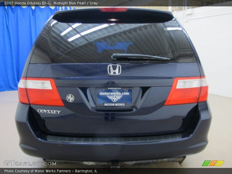 Midnight Blue Pearl / Gray 2007 Honda Odyssey EX-L