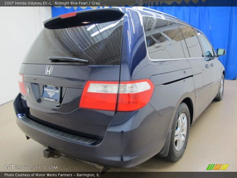 Midnight Blue Pearl / Gray 2007 Honda Odyssey EX-L