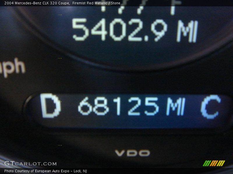 Firemist Red Metallic / Stone 2004 Mercedes-Benz CLK 320 Coupe