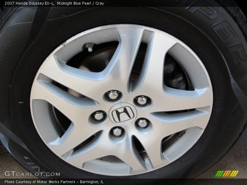 Midnight Blue Pearl / Gray 2007 Honda Odyssey EX-L