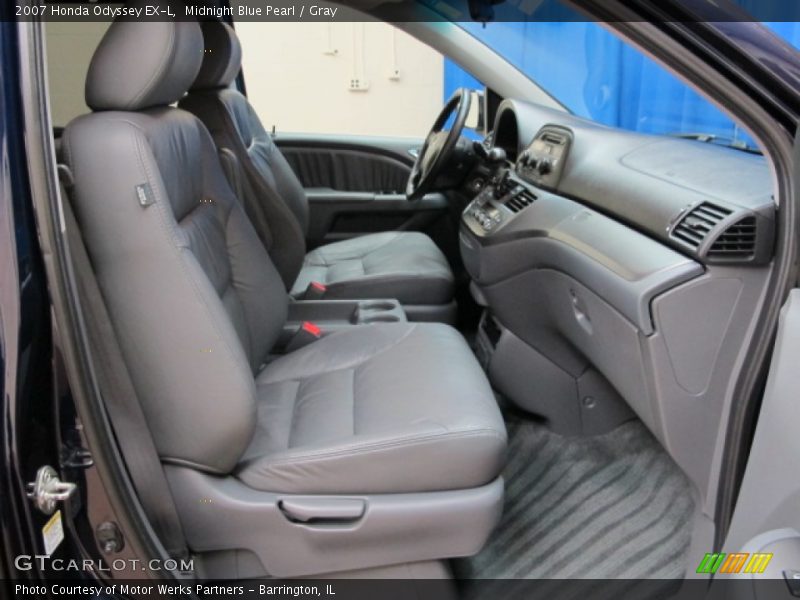 Midnight Blue Pearl / Gray 2007 Honda Odyssey EX-L