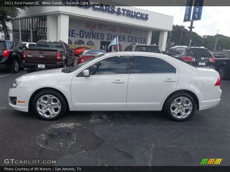White Suede / Medium Light Stone 2011 Ford Fusion SE