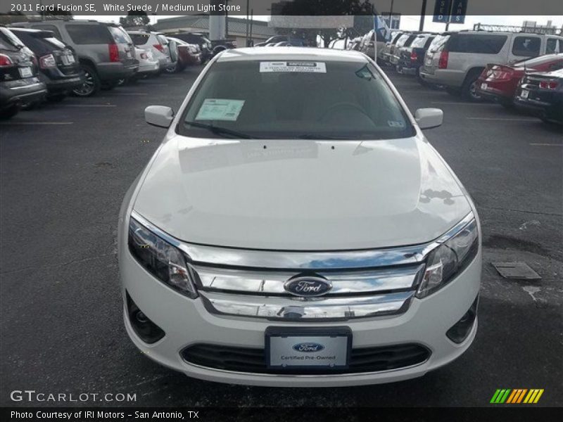 White Suede / Medium Light Stone 2011 Ford Fusion SE