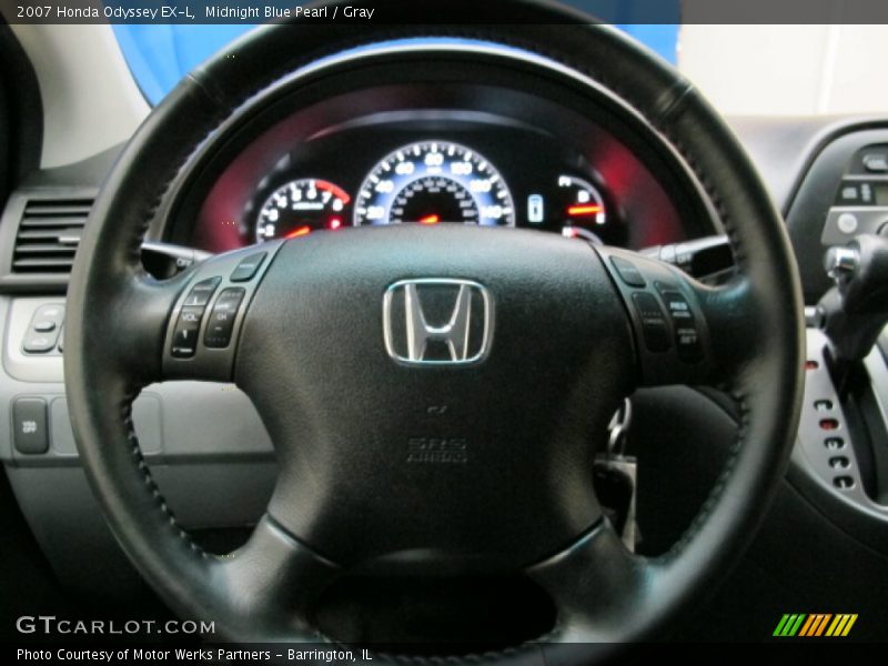 Midnight Blue Pearl / Gray 2007 Honda Odyssey EX-L