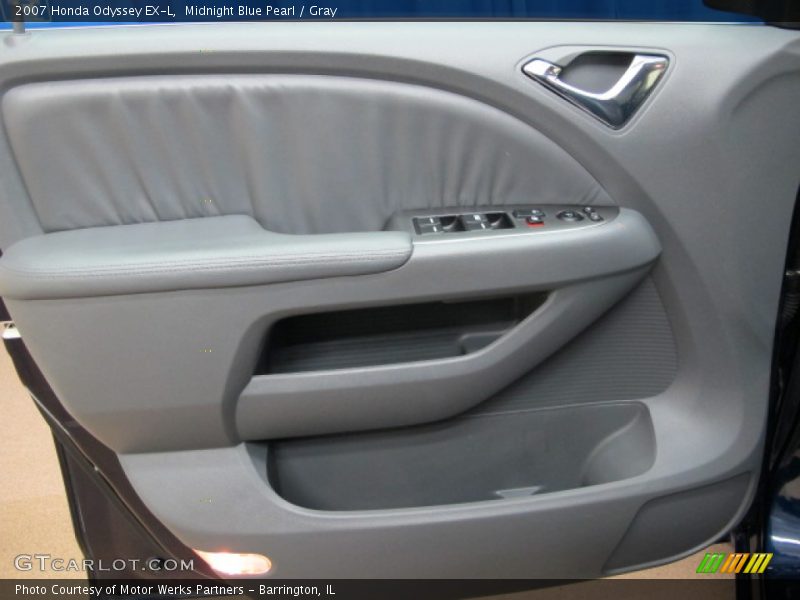 Midnight Blue Pearl / Gray 2007 Honda Odyssey EX-L
