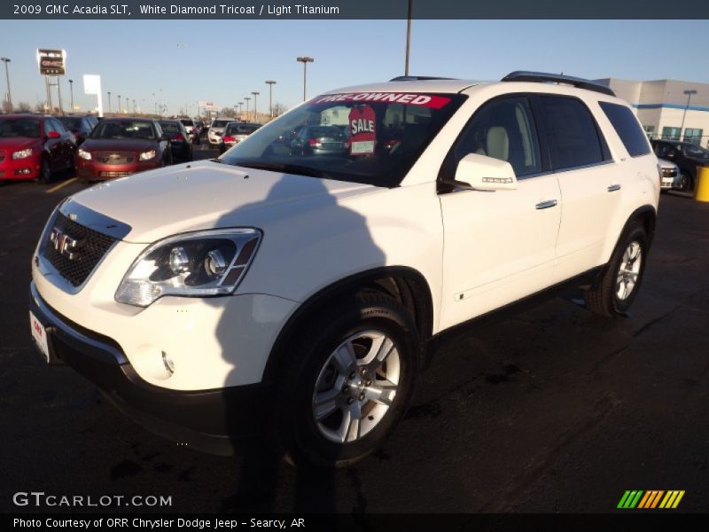 White Diamond Tricoat / Light Titanium 2009 GMC Acadia SLT