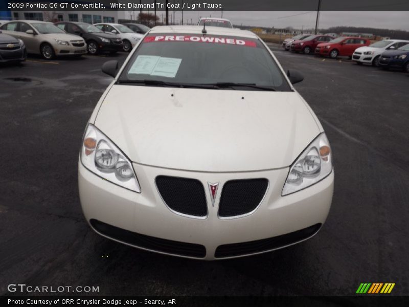 White Diamond Tri Coat / Light Taupe 2009 Pontiac G6 GT Convertible
