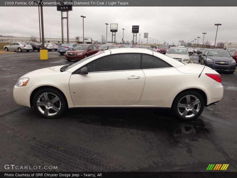 White Diamond Tri Coat / Light Taupe 2009 Pontiac G6 GT Convertible