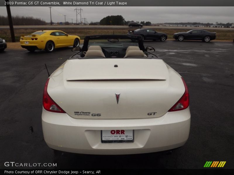 White Diamond Tri Coat / Light Taupe 2009 Pontiac G6 GT Convertible