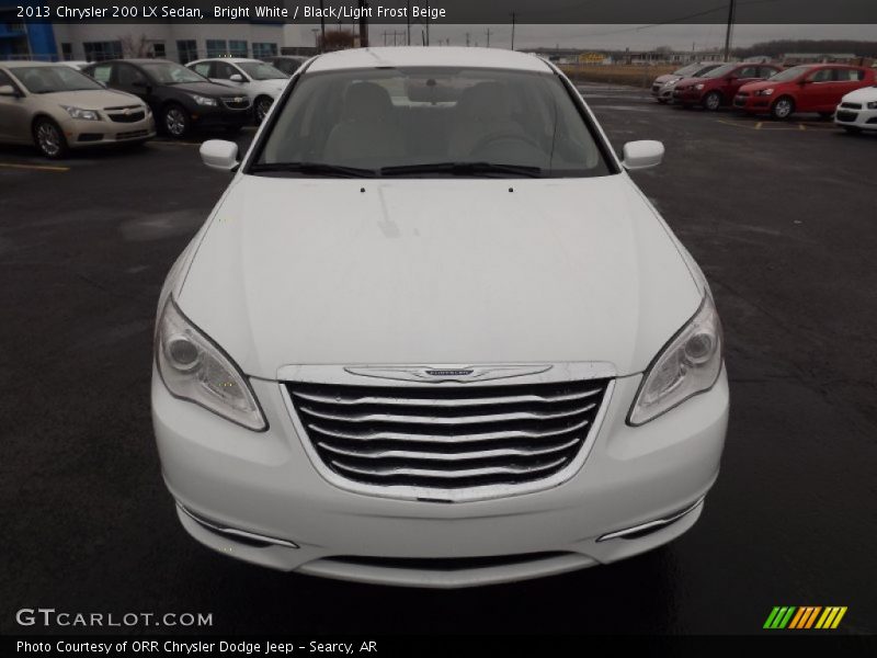 Bright White / Black/Light Frost Beige 2013 Chrysler 200 LX Sedan