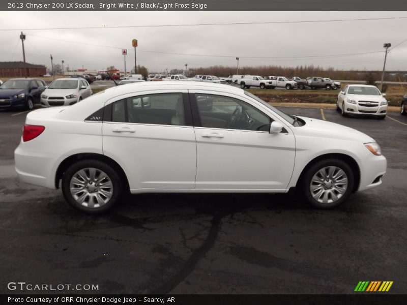 Bright White / Black/Light Frost Beige 2013 Chrysler 200 LX Sedan