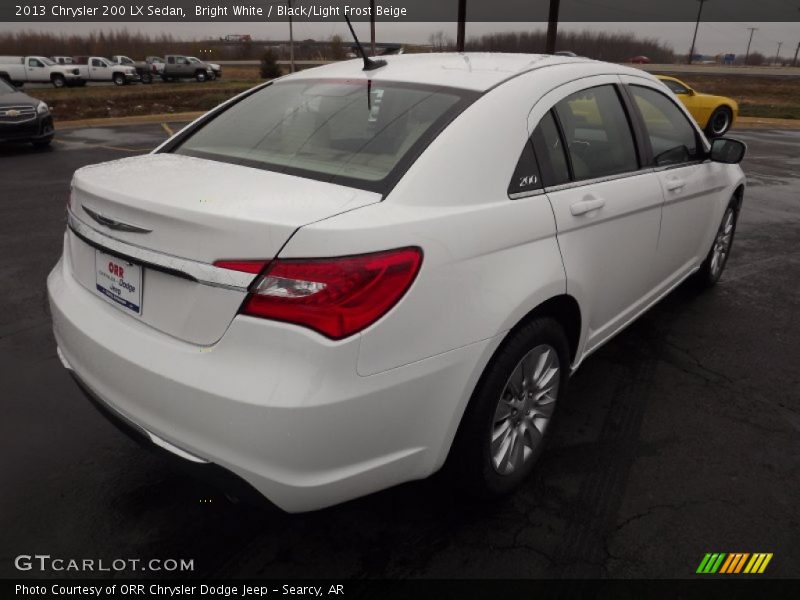 Bright White / Black/Light Frost Beige 2013 Chrysler 200 LX Sedan